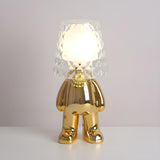 Kids Creative Glass Cup Shape Little Man Table Lamp Image - 10