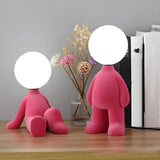 Kids Creative Glass Cup Shape Little Man Table Lamp Image - 4