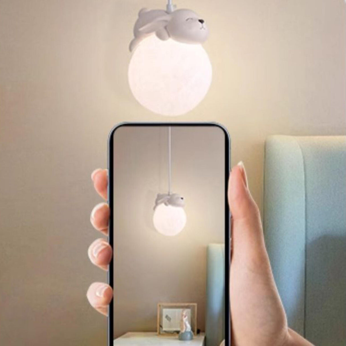 Kids Cute Globe Resin Pendant Light Adjustable Cord Image - 12