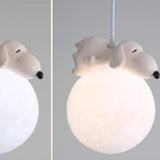 Kids Cute Globe Resin Pendant Light Adjustable Cord Image - 14