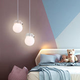 Kids Cute Globe Resin Pendant Light Adjustable Cord Image - 8