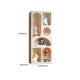 Kids Elegant French Arch Beige Organizing Bookcase #size