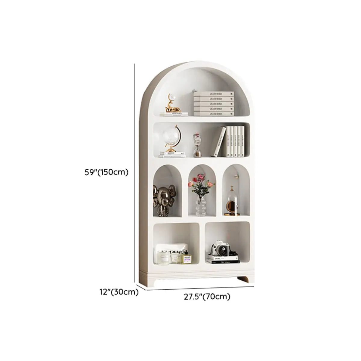 Kids Elegant French Arch Beige Organizing Bookcase Image - 16