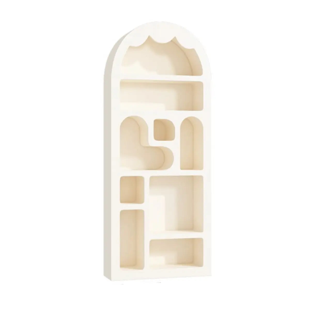 Kids Elegant French Arch Beige Organizing Bookcase Image - 3