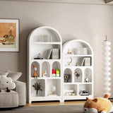 Kids Elegant French Arch Beige Organizing Bookcase Image - 4