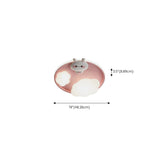 Kids Lovely Bunny Cloud Pink Round Flush Mount Light #size