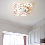 Kids Room 2 Elliptic Rings Ceiling Fan with LED Light Image - 15