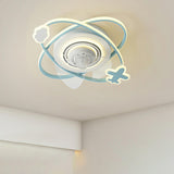 Kids Room 2 Elliptic Rings Ceiling Fan with LED Light Image - 2