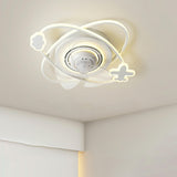 Kids Room 2 Elliptic Rings Ceiling Fan with LED Light Image - 3