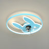 Kids Room 3 Blade Bow Fun Pattern Ceiling Fan Light Image - 11