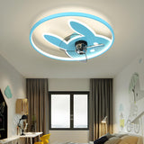 Kids Room 3 Blade Bow Fun Pattern Ceiling Fan Light Image - 13