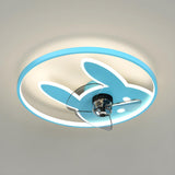 Kids Room 3 Blade Bow Fun Pattern Ceiling Fan Light Image - 15