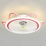 Kids Room 3 Blade Bow Fun Pattern Ceiling Fan Light Image - 17