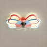 Kids Room 3 Blade Bow Fun Pattern Ceiling Fan Light Image - 8