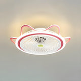 Kids Room 3 Blade Bow Fun Pattern Ceiling Fan Light Image - 9