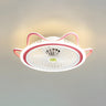 Kids Room 3 Blade Bow Fun Pattern Ceiling Fan Light Image - 9