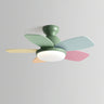 Kids Room 5 Multicolored Blades LED Ceiling Fan Light Image - 6