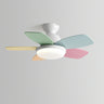 Kids Room 5 Multicolored Blades LED Ceiling Fan Light Image - 7