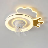 Kids Room 7 Clear Blades Childish Ceiling Fan Light Image - 11