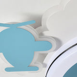 Kids Room 7 Clear Blades Childish Ceiling Fan Light Image - 13