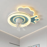 Kids Room 7 Clear Blades Childish Ceiling Fan Light Image - 18