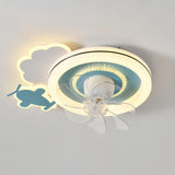 Kids Room 7 Clear Blades Childish Ceiling Fan Light Image - 6