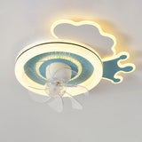 Kids Room 7 Clear Blades Childish Ceiling Fan Light Image - 9