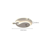 Kids Room Adorable Whale LED Flush Mount Ceiling Light #size