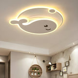 Kids Room Adorable Whale LED Flush Mount Ceiling Light Image - 3