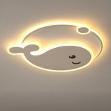 Kids Room Adorable Whale LED Flush Mount Ceiling Light Image - 7