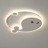 Kids Room Adorable Whale LED Flush Mount Ceiling Light Image - 9