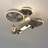 Kids Room Aircraft-Shaped Bladeless Ceiling Fan Light Image - 6