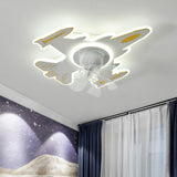 Kids Room Aircraft Shaped Ceiling Fan with LED Light Image - 4