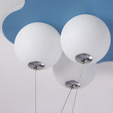 Kids Room Artistic Cloud Balloon Ceiling Fan with Light Image - 6