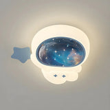 Kids Room Astronaut Dimmable LED Flush Mount Light Image - 11