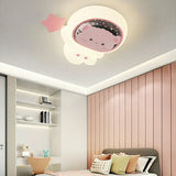 Kids Room Astronaut Dimmable LED Flush Mount Light Image - 15