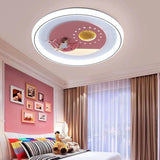 Kids Room Astronaut Remote Control LED Flush Mount Lamp Image - 13