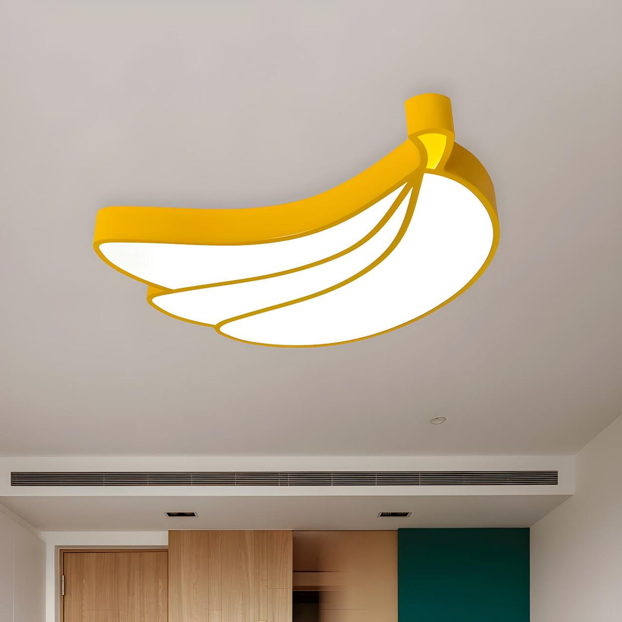 Kids Room Banana-Shaped LED Flush Mount Ceiling Light Image - 1