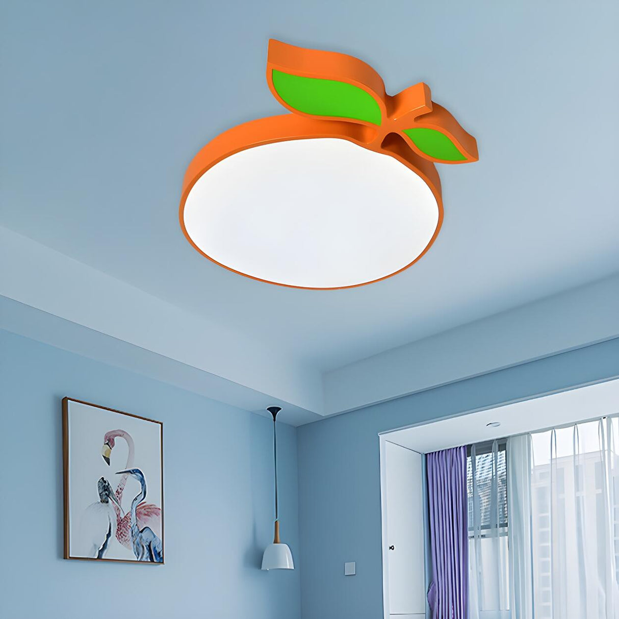 Kids Room Banana-Shaped LED Flush Mount Ceiling Light Image - 11