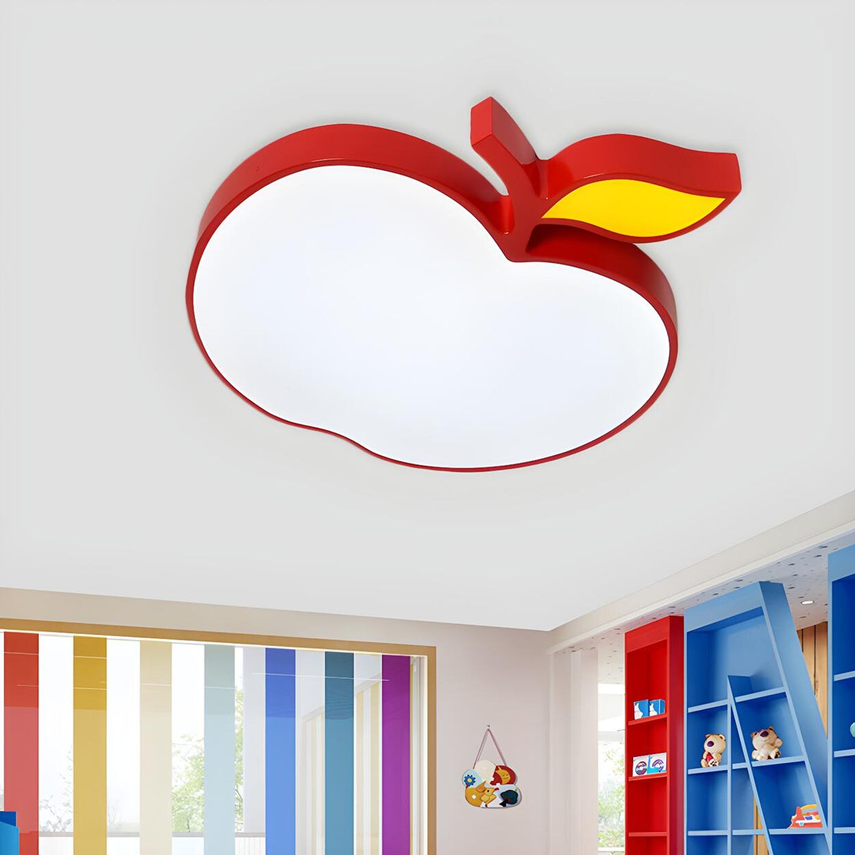 Kids Room Banana-Shaped LED Flush Mount Ceiling Light Image - 15