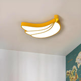 Kids Room Banana-Shaped LED Flush Mount Ceiling Light Image - 2