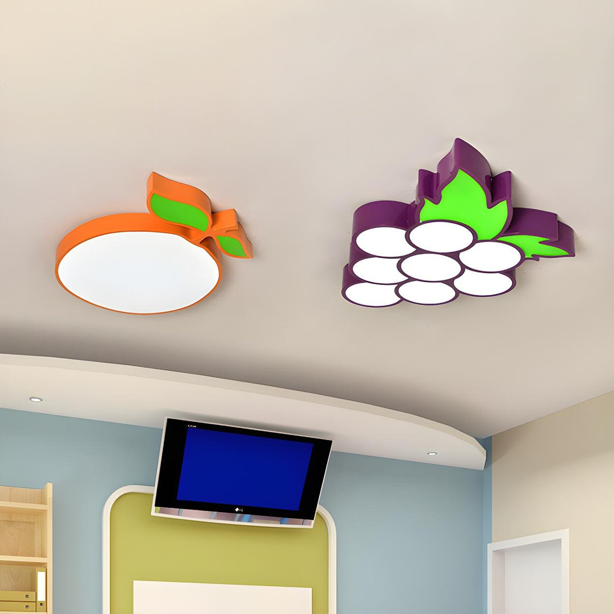 Kids Room Banana-Shaped LED Flush Mount Ceiling Light Image - 26