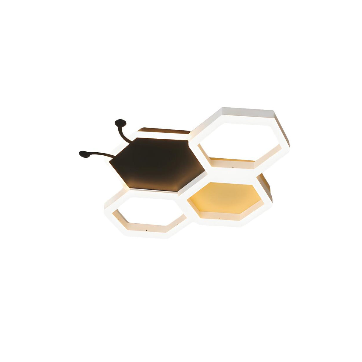 Kids Room Bee Honeycomb LED Large Flush Mount Light Image - 3