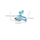 Kids Room Blue Airplane Ceiling Fan with LED Light Image - 13