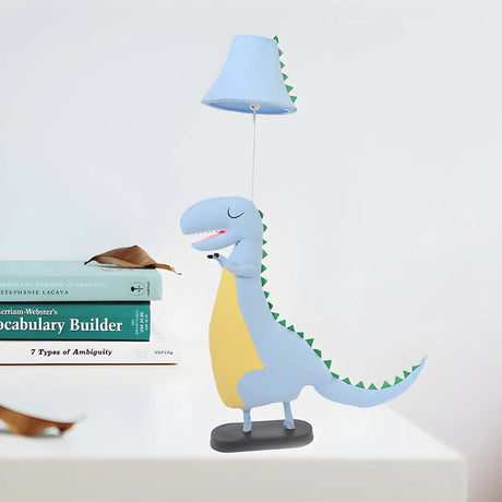 Kids Room Blue Cartoon Dinosaur Fabric LED Floor Lamp Image - 1