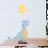 Kids Room Blue Cartoon Dinosaur Fabric LED Floor Lamp Image - 4