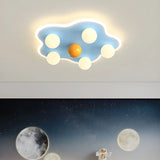 Kids Room Blue Cloud Flush Mount Ceiling Light 6-Light Image - 1