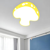 Kids Room Blue Mushroom LED Flush Mount Ceiling Light Image - 10