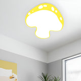 Kids Room Blue Mushroom LED Flush Mount Ceiling Light Image - 11