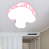 Kids Room Blue Mushroom LED Flush Mount Ceiling Light Image - 5